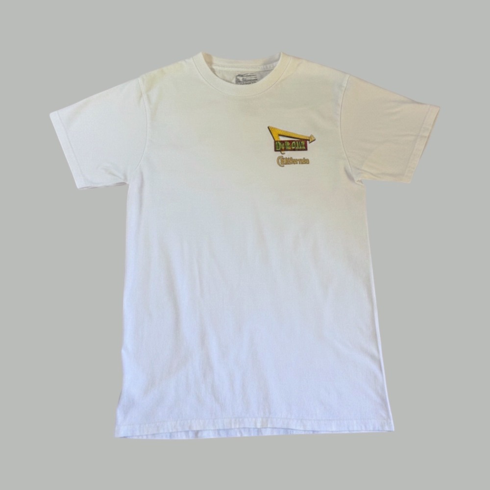 In-N-Out Burger California Graphic T-Shirt White Small Classic Car Sunset USA